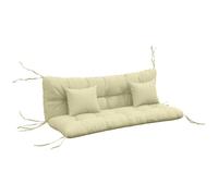 Outsunny Set 4 Pezzi Cuscini da Giardino per Dondolo, Crema | Con Lacci di Fissaggio, Cuscini da Esterno per Schienale e Seduta, Imbottitura Spessa