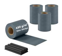 Outsunny Recinzione Giardino Privacy 4 Pezzi, Clips, UV Resistente, Grigio