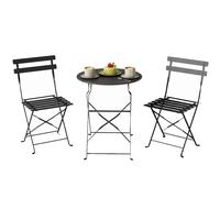 Outsunny Set Bistrò da Esterno Pieghevole con Tavolo, 3 Pezzi