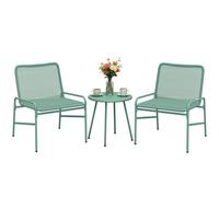 Outsunny Set Bistrò da Giardino per Patio, 3 Pezzi, Verde
