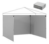 Outsunny Set da 3 pannelli con cerniera per gazebo 3 x 3 m, Grigio chiaro Aosom Italy