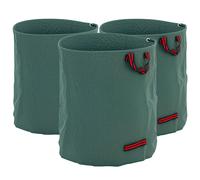 Outsunny Set da 3 Sacchi per Giardino Richiudibili con Manici Verde