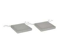 Outsunny set di 2 cuscini per sedia da giardino, cuscini imbottiti per poltrona, imbottitura 5 cm, tessuto in poliestere. 45L x 45l cm grigio chiaro