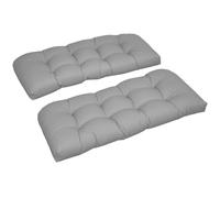 Outsunny Set di 2 Cuscini Sostitutivi Panchina 43x19x3 cm Grigio | Cuscino per Love Seat Esterno a 2 Posti, per Mobili da Terrazza