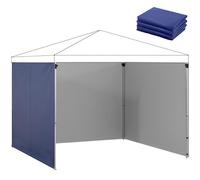 Outsunny Set di 3 pannelli laterali per gazebo 3 x 3 m, parete laterale con chiusura lampo, protezione dai raggi UV, pareti laterali impermeabili in tessuto Oxford, protezione dal vento per tenda da
