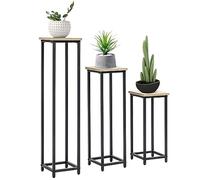 Outsunny Set di 3 tavolini espositivi per piante per interni/esterni | Scaffale per piante, portavaso ad angolo, decorazione per casa, patio, giardino.