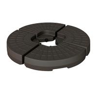 Outsunny Set di 4 Pesi per Supporti per Ombrellone 100x100x10.5cm Caffè | Base per Ombrellone da Giardino in HDPE, Riempibile con 68 kg di Acqua o 100 kg di Sabbia e Acqua Misti