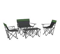 Outsunny Set di 4 pezzi pieghevoli per tavolo e sedie da campeggio, tavolo da picnic portatile con 3 sedie, portabicchieri e borsa da trasporto, set di tavoli leggeri da esterno per barbecue, picnic,