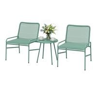 Outsunny Set Mobili da Giardino per Patio, 3 Pezzi, Verde