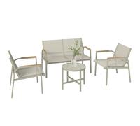 Outsunny Set Mobili Giardino con Loveseat, 120x60x40 cm, Nero e Verde