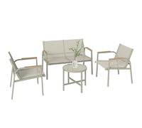 Outsunny Set Salotto da Giardino 4 Pezzi in Texteline Balcone Verde