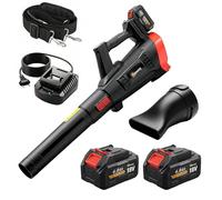 Outsunny Soffiatore a Batteria 18V Soffiatore Foglie con 2 Batteria 4Ah