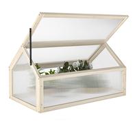 Outsunny Struttura fredda in legno, mini serra 90x52x49,5 cm, serra natura
