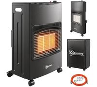 Outsunny Stufa a Gas Pieghevole 4.2kw per Interno Nero