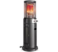 Outsunny Stufa da Patio a Gas 11 kW, Portatile con Ruote, Nero