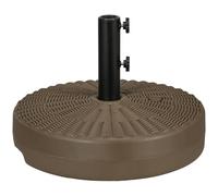 Outsunny Supporto Ombrellone con Manopole Incorporate in HDPE e Acciaio Marrone