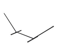 Outsunny Supporto per Amaca 330-360 cm per Interno ed Esterno con Bordi in Gomma, Sostegno per Amaca in Metallo, 360x92x112 cm, Nero