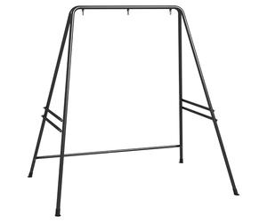Outsunny Supporto per Amaca e Sedia a Dondolo/a Uovo, Sostegno Amaca in Acciaio con Gambe ad A e Agganci, Facile da Montare, per Esterno ed Interno, 178x143x180 cm, Nero