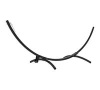 Outsunny Supporto per Amaca in Metallo con Ruote, Supporto per Amaca con carico Massimo di 150 kg con Catene, Ganci, per Uso Esterno e Interno, 337 x 118 x 118 cm Nero