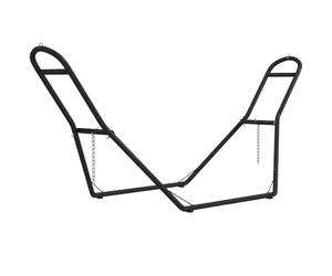 Outsunny Supporto per Amaca per 2-3 Persone, Regolabile con Piedini Antiscivolo, Sostegno per Amaca in Acciaio con Catene e Ganci a S, per Amache da 2.75-4 m, 278 cm, capacità 150 kg, Nero