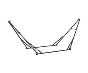 Outsunny Supporto per Amaca Pieghevole Portatile, 2 in 1, Supporto per Sedia sospesa con Struttura in Metallo e Borsa per Il Trasporto, carico 120 kg, per Amaca 2,5 m e Sedia 1,5 m di Lunghezza, Nero