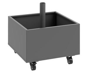 Outsunny Supporto per ombrellone Quadrato 2 in 1, Supporto per ombrellone con Ruote universali e Fori di drenaggio, Base per ombrellone con riempimento di Sabbia, fioriera, 50 x 50 x 46 cm, Grigio