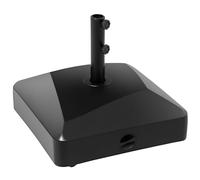 Outsunny Supporto per ombrellone quadrato, supporto per ombrellone in PE, base per ombrellone riempibile con acqua e sabbia, base per ombrellone con ruote, per terrazza piscina patio giardino, 54,5 x