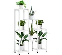 Outsunny Supporto per piante con 7 ripiani Scaffale per piante da interno esterno Bianco