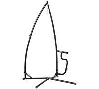 Outsunny Supporto per poltrona sospesa a forma di C Supporto in metallo con gancio a molla Vassoio Base per seduta sospesa Poltrona sospesa Supporto per amaca fino a 120 kg Supporto per poltrona