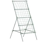 Outsunny Supporto per Pomodori a forma di A a Livelli Regolabili con Rete, Sostegni per Pomodoro in Acciaio, PE e PP, 101x133x227 cm, Verde
