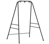 Outsunny Supporto per sedia sospesa e amaca, 183 cm, supporto per altalena con struttura in acciaio, cuscinetti antiscivolo e 2 moschettoni, per interni ed esterni, carico 150 kg, nero