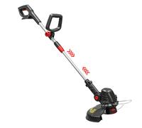 Outsunny Tagliabordi a batteria 2 in 1 con impugnatura regolabile e testa inclinabile, Argento Aosom Italy