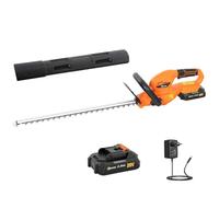 Outsunny Tagliasiepi a Batteria 18V Batteria 2Ah Lama 51cm Arancione