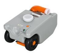 Outsunny Tanica per Acqua da Campeggio 22L Ruote e Maniglia Grigio