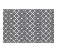 Outsunny Tappeto per Esterno 182x274 cm Reversibile Grigio e Bianco