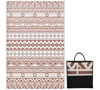 Outsunny Tappeto reversibile per esterni 1,8 x 2,7 m, tappeto per pavimento con motivo geometrico a parete in PP resistente alle intemperie, con borsa per il trasporto, tappeto per terrazze esterne,