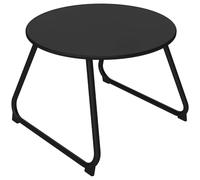 Outsunny Tavolino da Esterni Basso Piedini Regolabili Ø48x37 cm Nero