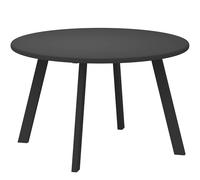 Outsunny Tavolino Rotondo Basso dallo stile Industriale in Metallo Nero