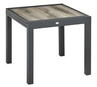 Outsunny Tavolo Allungabile da Esterno per 6 Persone 80/160x80x75 cm, Beige