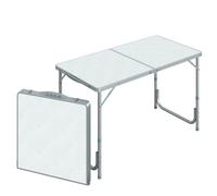 Outsunny Tavolo Da Campeggio Picnic Pieghevole Portatile 120 x 60 x 54/70 cm