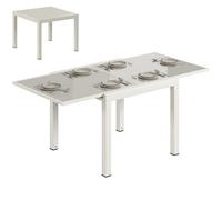Outsunny Tavolo da Giardino Allungabile per 4-8 Persone 90/180x90 cm Crema