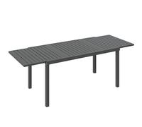 Outsunny Tavolo da Giardino Estensibile con Piano a Doghe per 6-8 Persone, da Pranzo in Alluminio, 150/225x85x75 cm, Grigio Scuro Aosom Italy