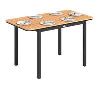 Outsunny Tavolo da Giardino per 6 Persone Composto Legno 127x70cm Marrone