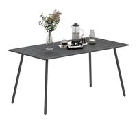 Outsunny Tavolo da pranzo giardino per 6 rettangolare 150x80x74cm Grigio