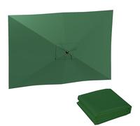 Outsunny Telo di Ricambio per Ombrellone Rettangolare 3x2 m con Presa d'Aria Superiore, Telo per Ombrellone da Giardino a 6 Stecche in Poliestere 180 g/m², Protezione UV 50+, Verde