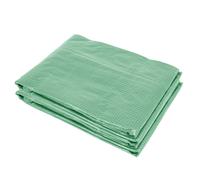 Outsunny Telone di ricambio per serra Tunnel 9 m², telone dim. 3L x 3L x 2H m PE Anti-UV impermeabile 6 finestre + porta con cerniera verde