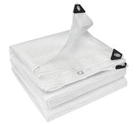 Outsunny Telo Impermeabile Antistrappo con Occhielli Rinforzati 4x6m Bianco