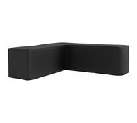 Outsunny Telo protettivo per mobili da giardino a forma di L, impermeabile, copertura per divano ad angolo, antiUV, in Oxford 420D, resistente all'inverno, 250 x 250 x 79 cm, colore nero