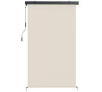 Outsunny Tenda a Rullo Avvolgibile da Esterno Anti-UV con Cassetta in Alluminio e Manovella, Tenda da Sole in Poliestere, 250x160 cm, Bianco Crema