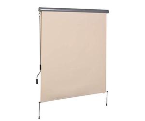 Outsunny Tenda a rullo per esterni 2,5 x 1,6 m a scomparsa verticale con manovella, in alluminio e poliestere 280g/m² anti-UV50+, per balcone, patio, terrazza e giardino, crema